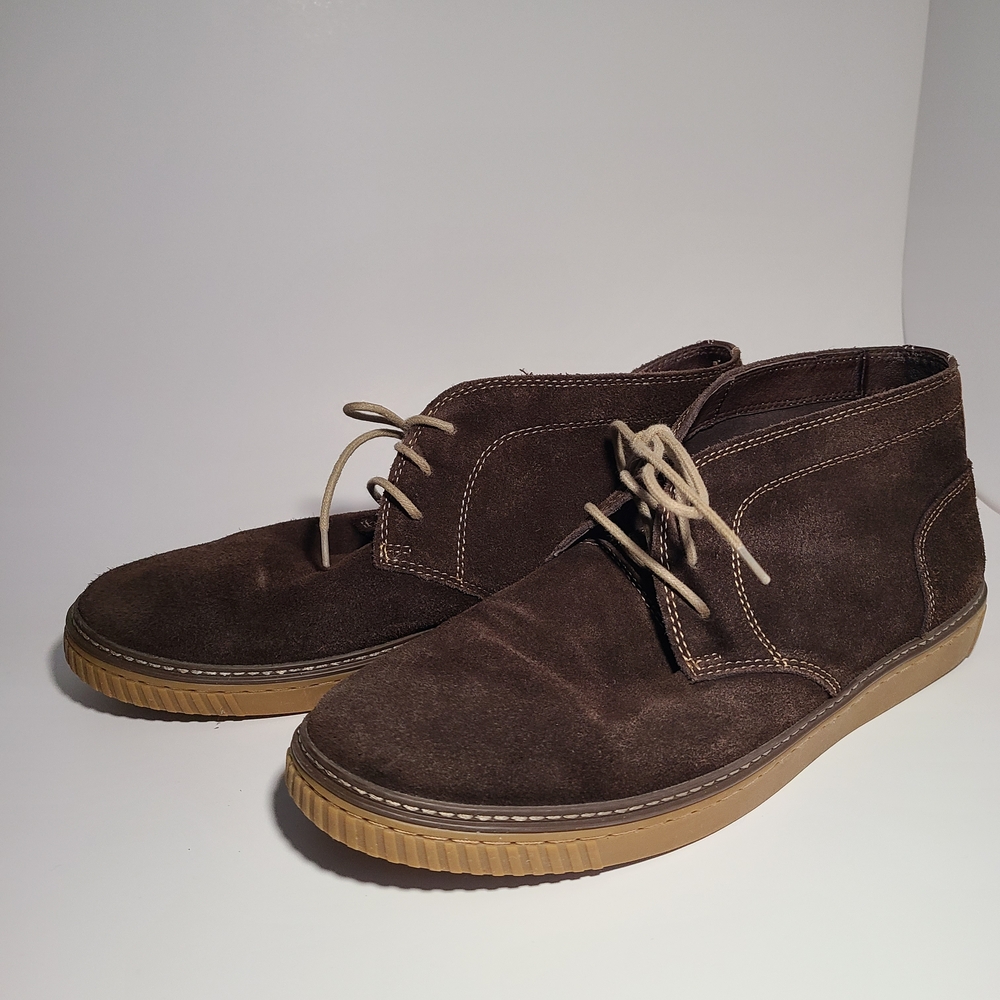 Johnson & Murphy Men's Brown Suede Leather Chukka Boots Size 11.5